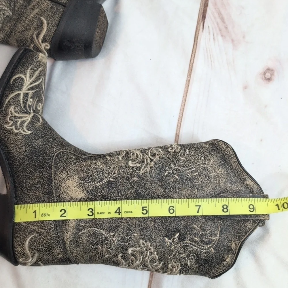 Old West Childrens Embroidered Western Cowboy Cowgirl Country Boots size 120